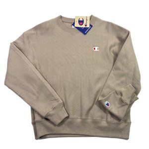 Champion Reverse Weave Sweatshirt Beige Adult Crew Neck Sweater Womens XS NWT